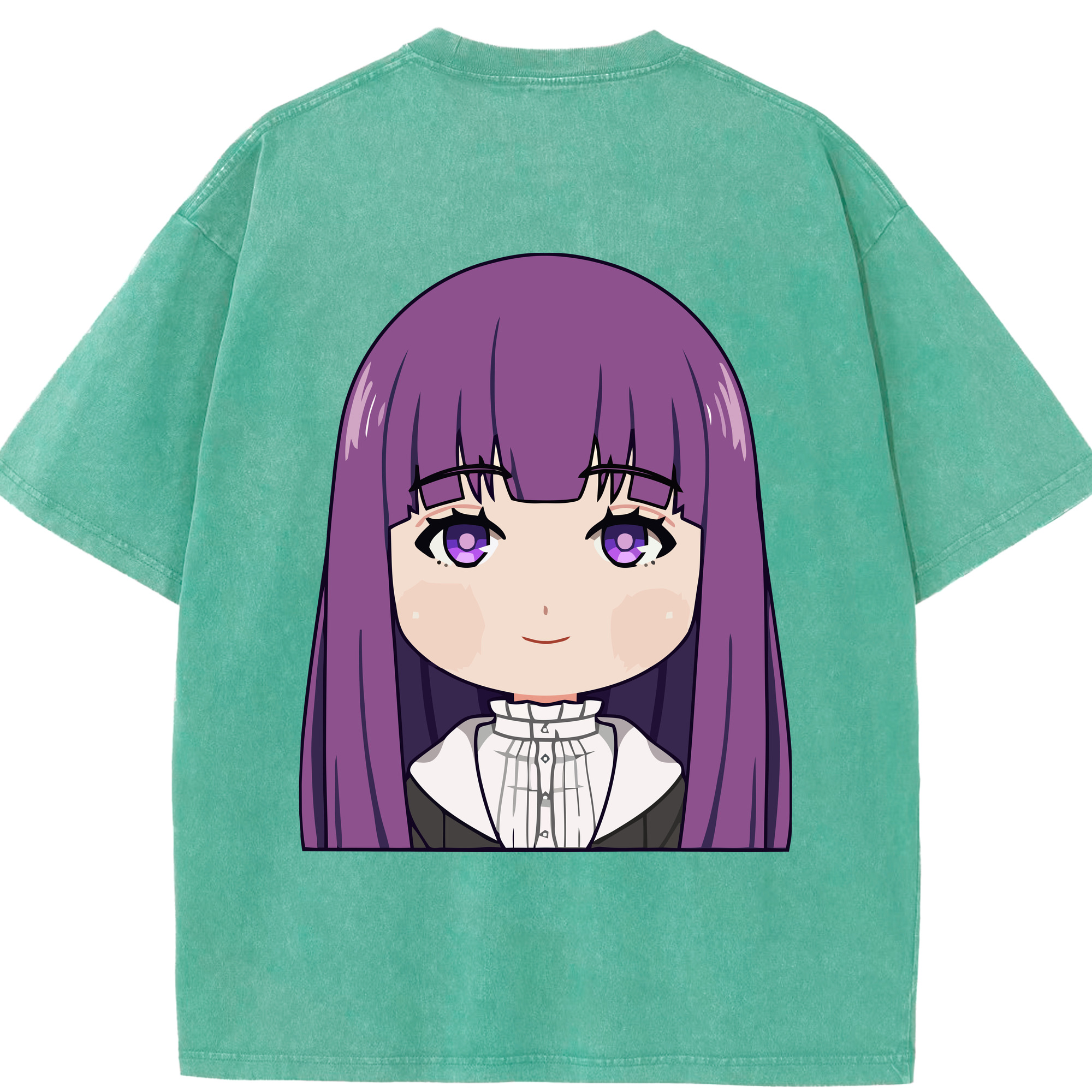 （画像用） 葬送のフリーレン Frieren 綿100% ヴィンテージ風 半袖Tシャツ（背面プリント）